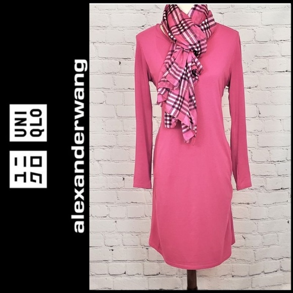 Uniqlo Dresses & Skirts - UNIQLO Pink Super Soft Dress with Side Pockets M
